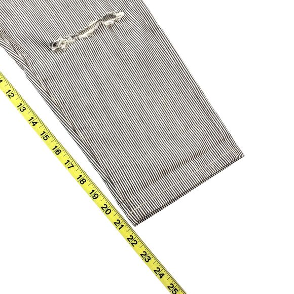 AG ADRIANO GOLDSCHMIED Jeans Womens 28R Brown THE EX-BOYFRIEND Stripes Distress - Picture 6 of 8